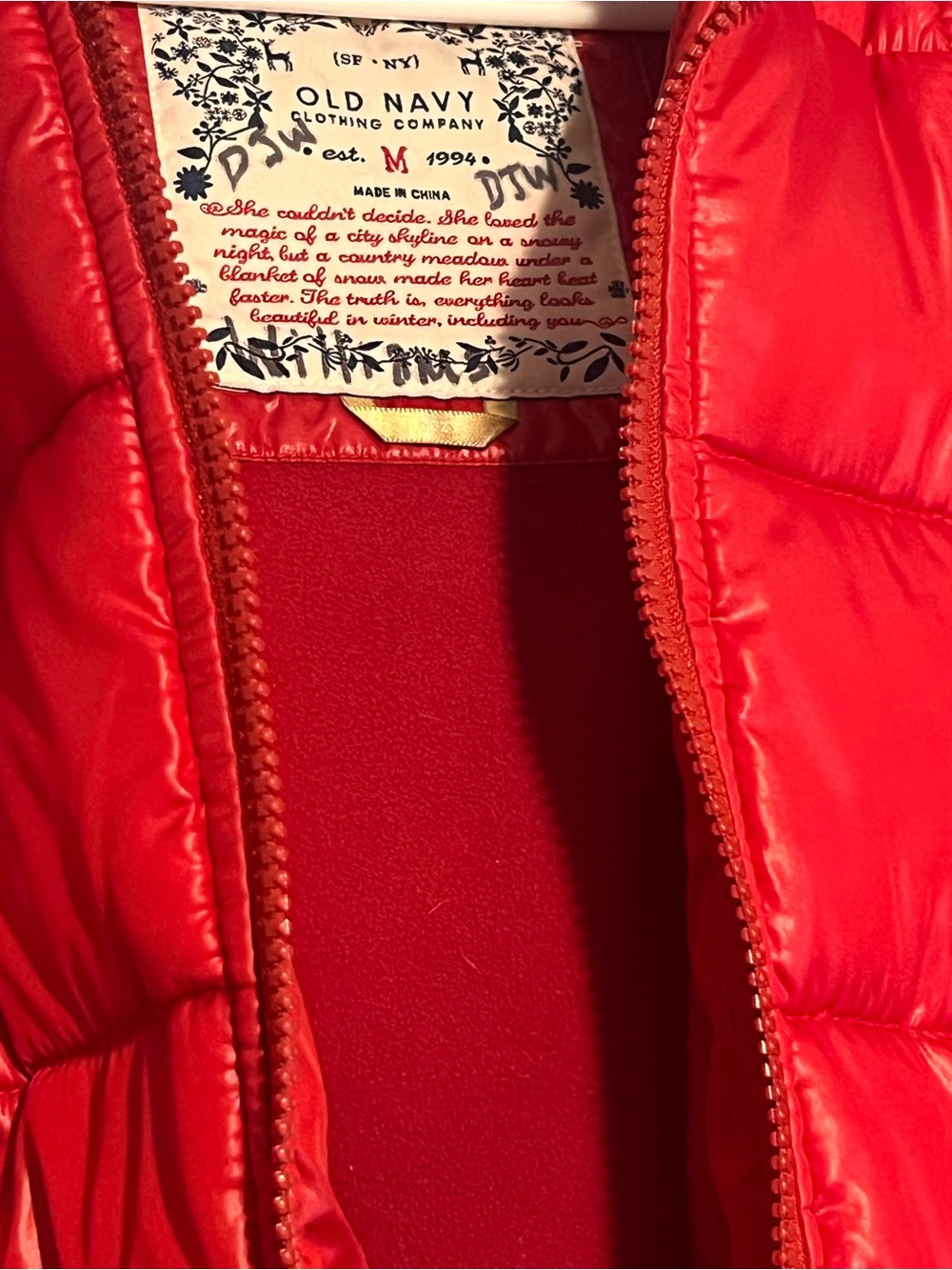 Red Quilted Puffer Jacket - Women's Lightweight Warmth - Picture 7 of 11